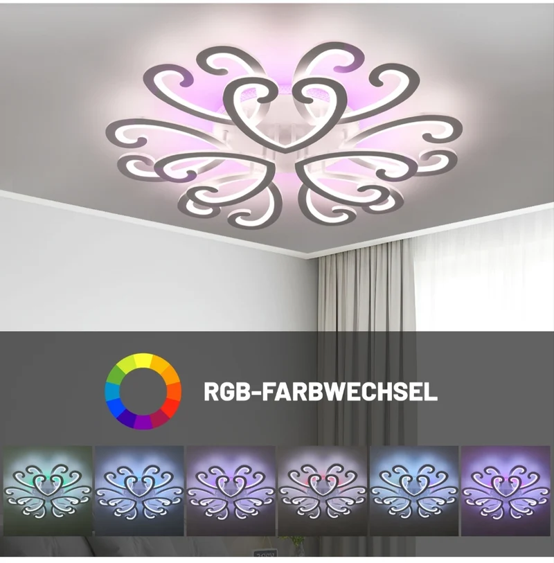 LED Deckenlampe Deckenleuchte Dimmbar Rgb Modern Hell