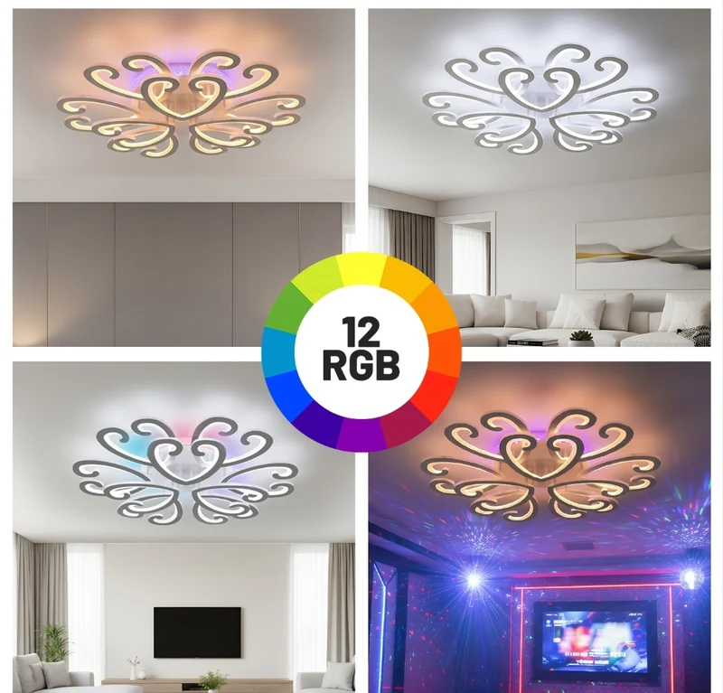 LED Deckenlampe Deckenleuchte Dimmbar Rgb Modern Hell