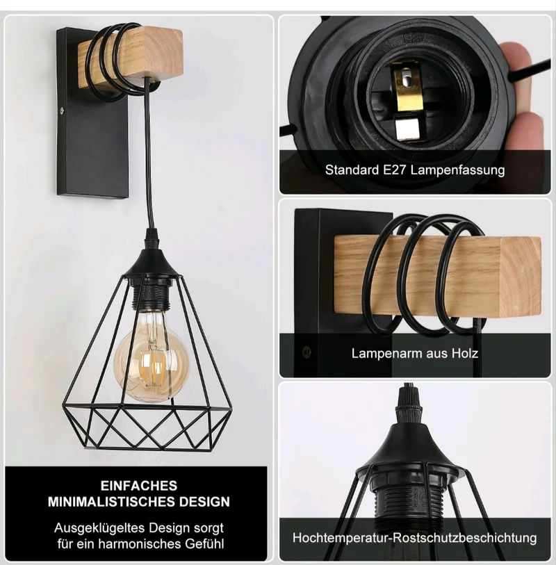 Wandleuchte Wandlampe Retro Vintage Design
