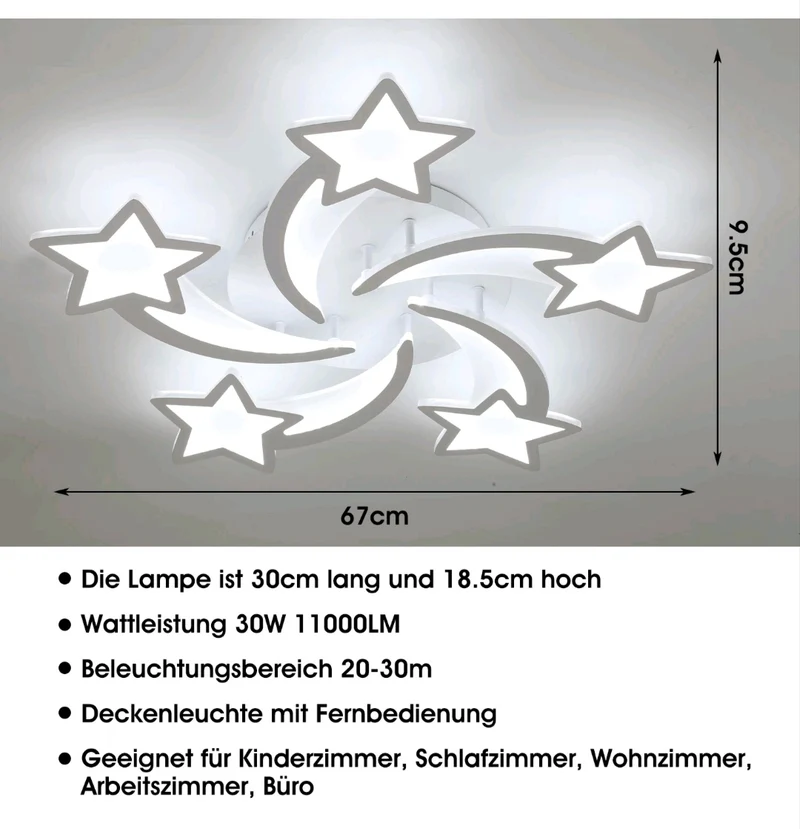 LED Deckenlampe Deckenleuchte Star Design