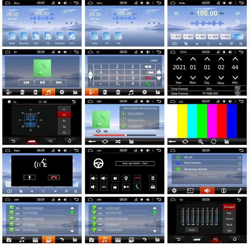 Autoradio Bluetooth Doppel Din2 Touchscreen 7 Zoll Rückfahrtkamera