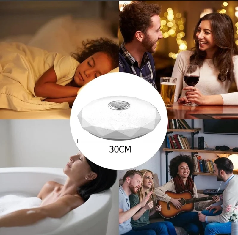 LED Deckenlampe Deckenleuchte Bluetooth Lautsprecher Rgb