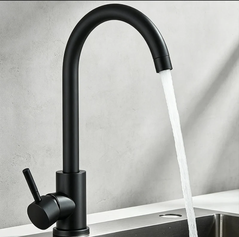 Wasserhahn Küchenarmartur Mischbatterie Schwarz Modern
