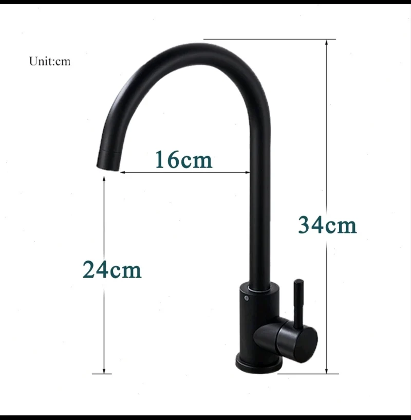 Wasserhahn Küchenarmartur Mischbatterie Schwarz Modern