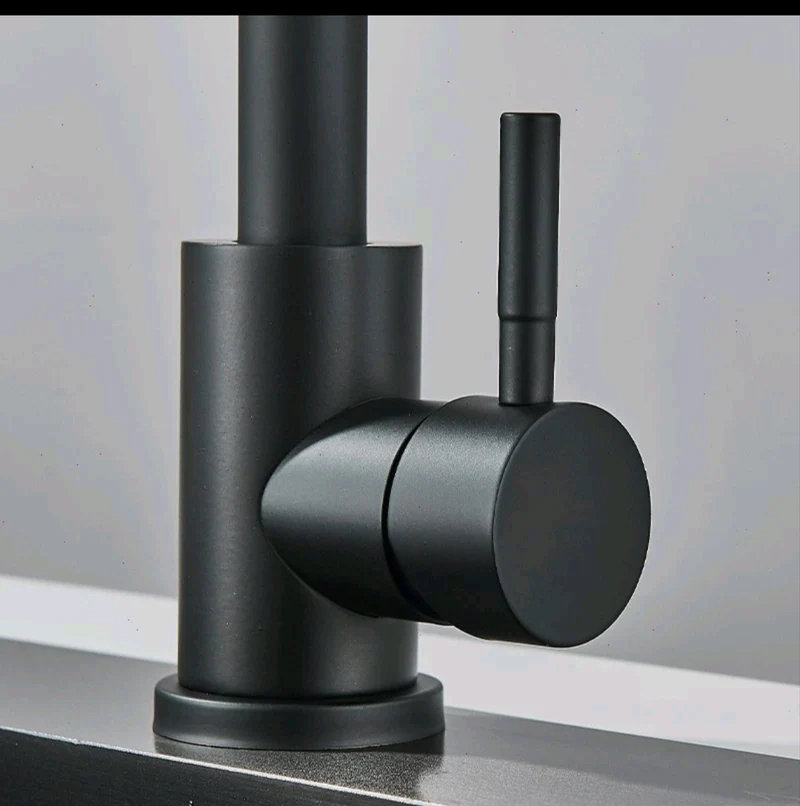 Wasserhahn Küchenarmartur Mischbatterie Schwarz Modern