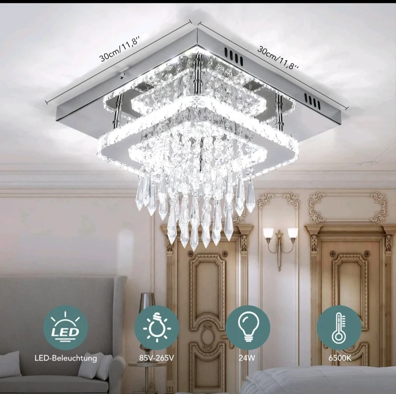 LED Kristall Kronleuchter Deckenlampe Deckenleuchte