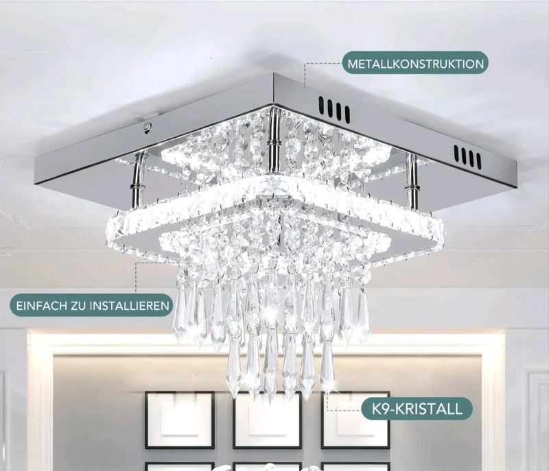 LED Kristall Kronleuchter Deckenlampe Deckenleuchte