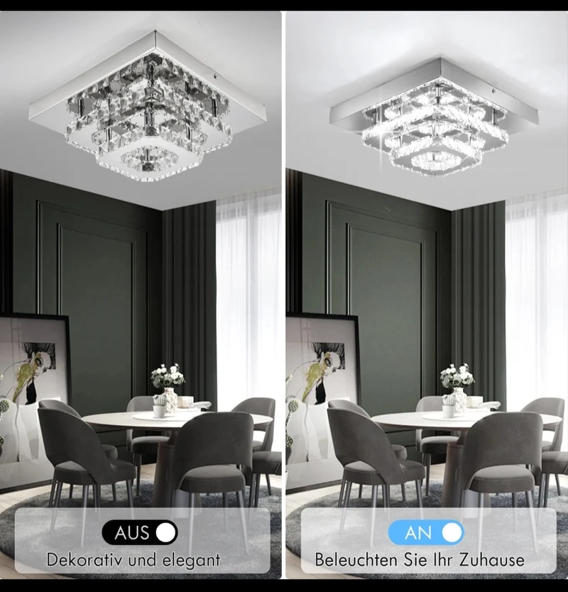 LED Kristall Deckenlampe Kronleuchter