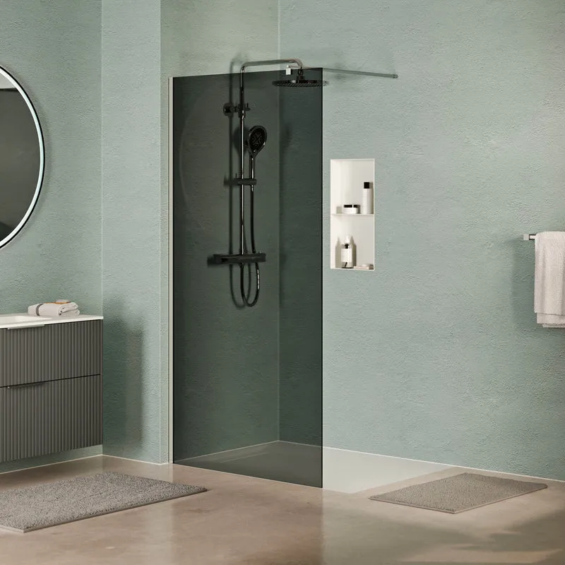 Walk-In Dusche EIRA - Grauglas 8 mm und 10 mm