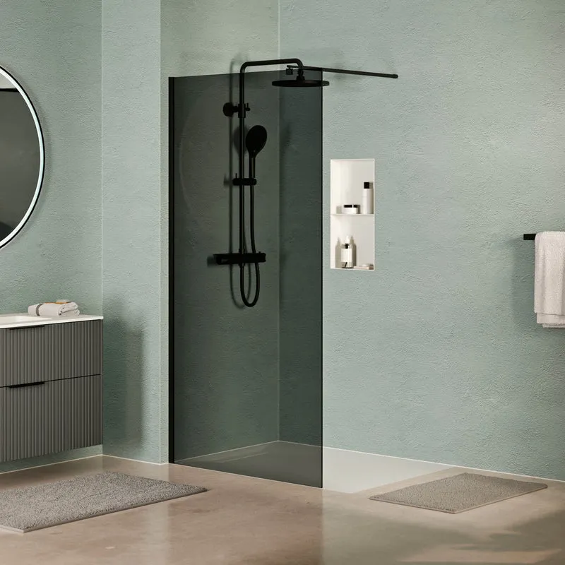 Walk-In Dusche EIRA - Grauglas 8 mm und 10 mm