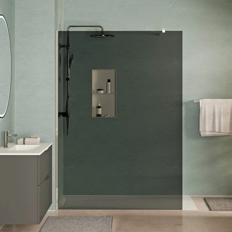 Walk-In Dusche EIRA - Grauglas 8 mm und 10 mm