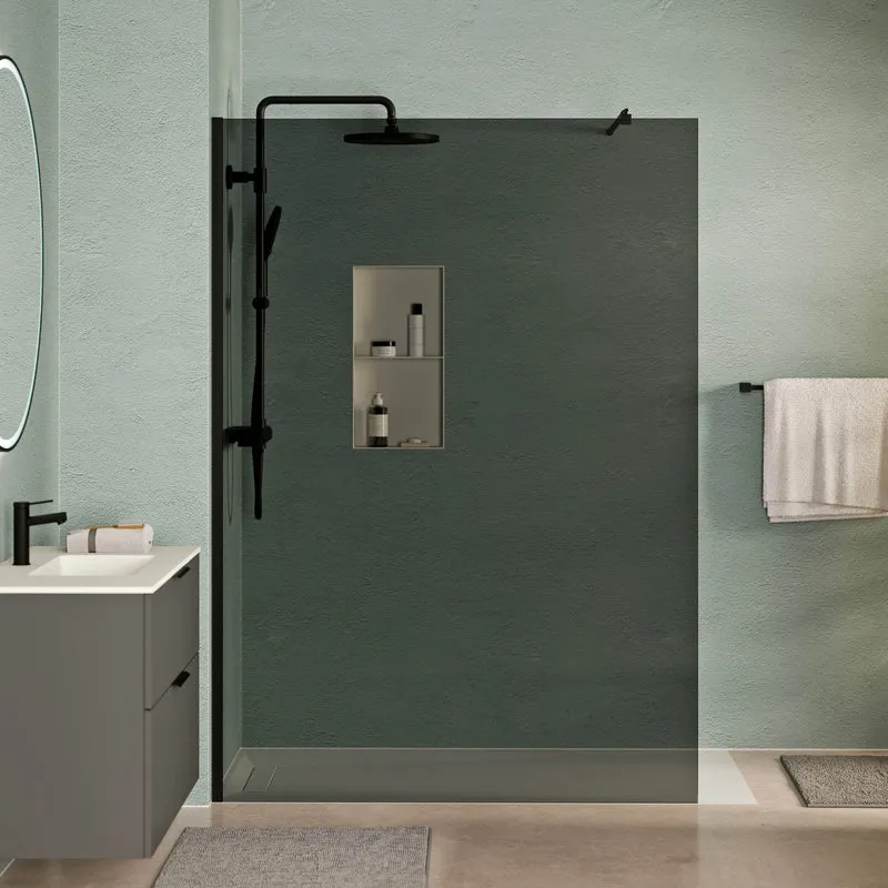 Walk-In Dusche EIRA - Grauglas 8 mm und 10 mm
