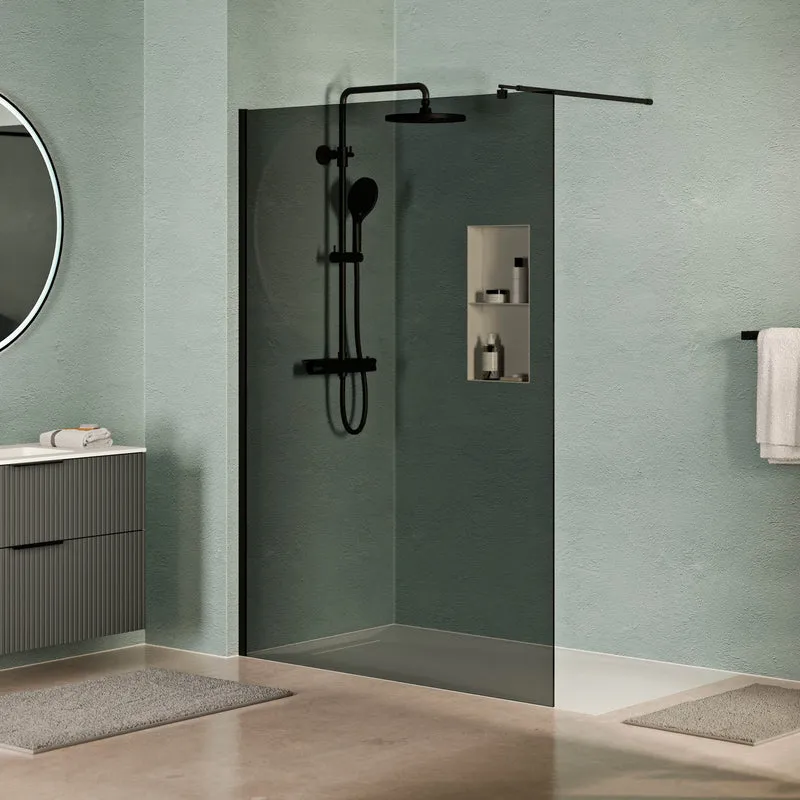 Walk-In Dusche EIRA - Grauglas 8 mm und 10 mm