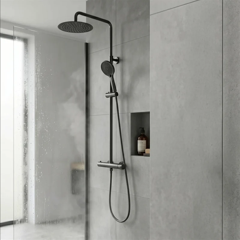 Thermostat-Duschset Drop – Titan