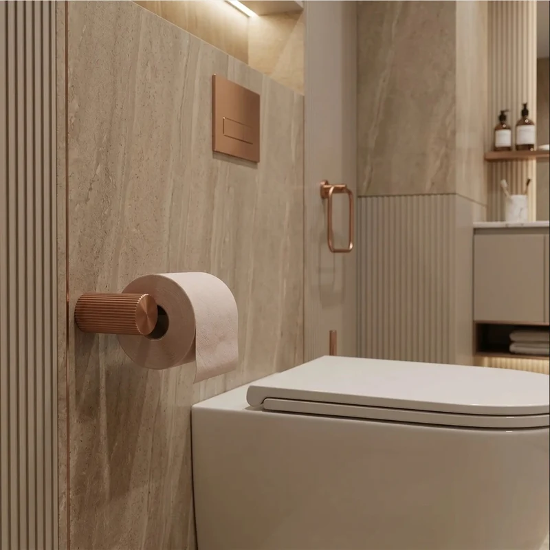 Toilettenpapierhalter Solo – Kupfer Matt