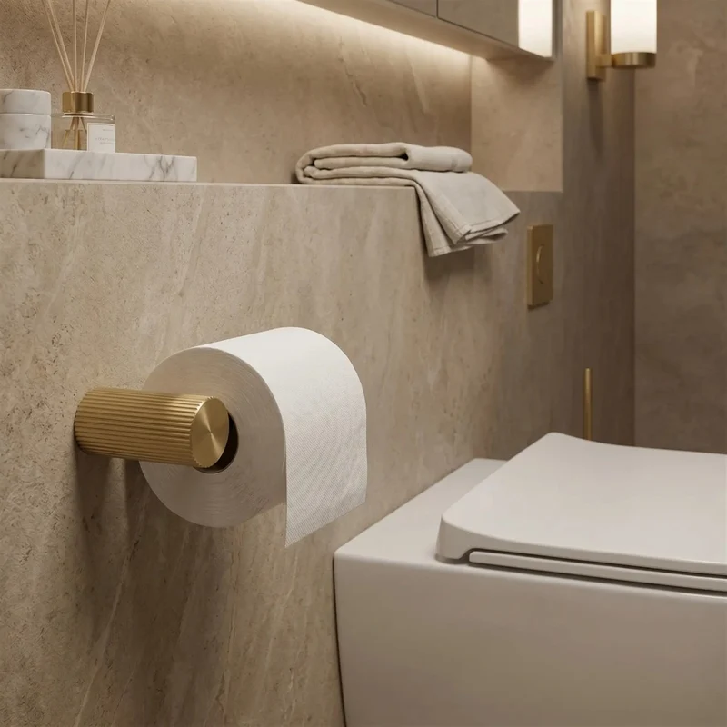 Toilettenpapierhalter Solo – Gold Matt