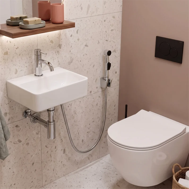Waschtischarmatur mit Bidetta Lungo – Chrom