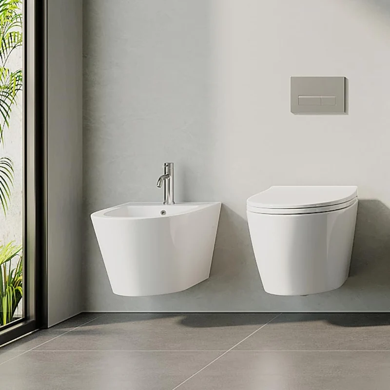 HOROW UB01R Wand-Bidet aus Keramik