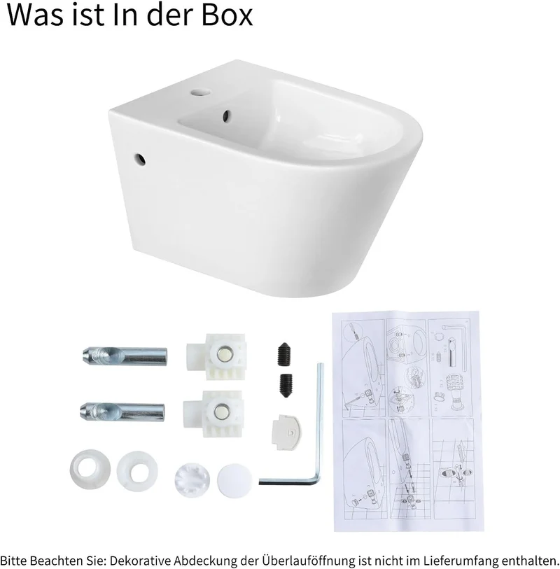 HOROW UB01R Wand-Bidet aus Keramik