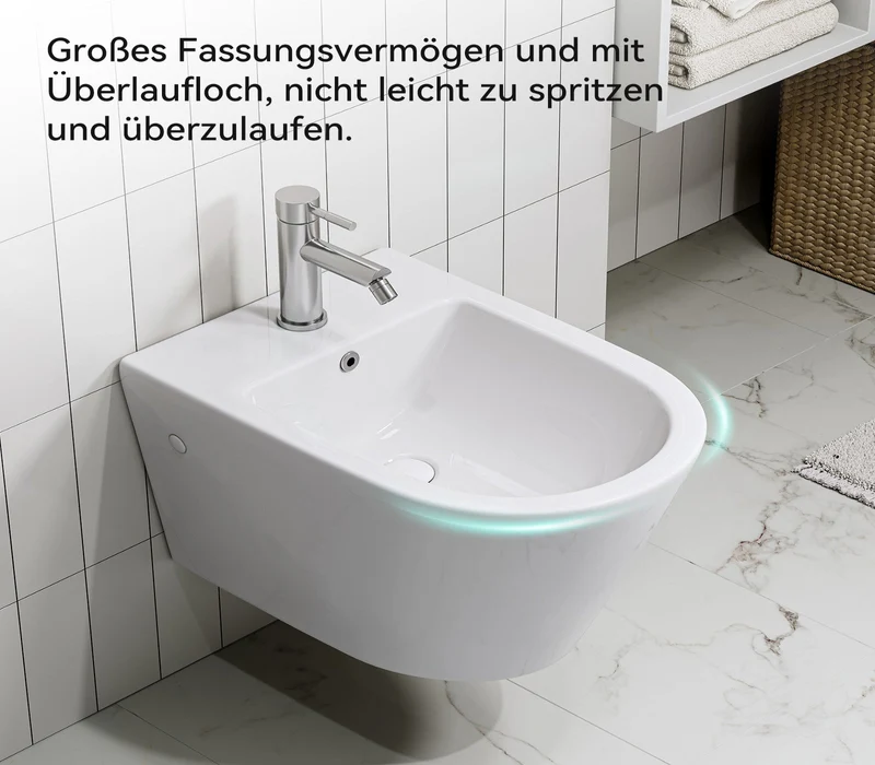 HOROW UB01R Wand-Bidet aus Keramik