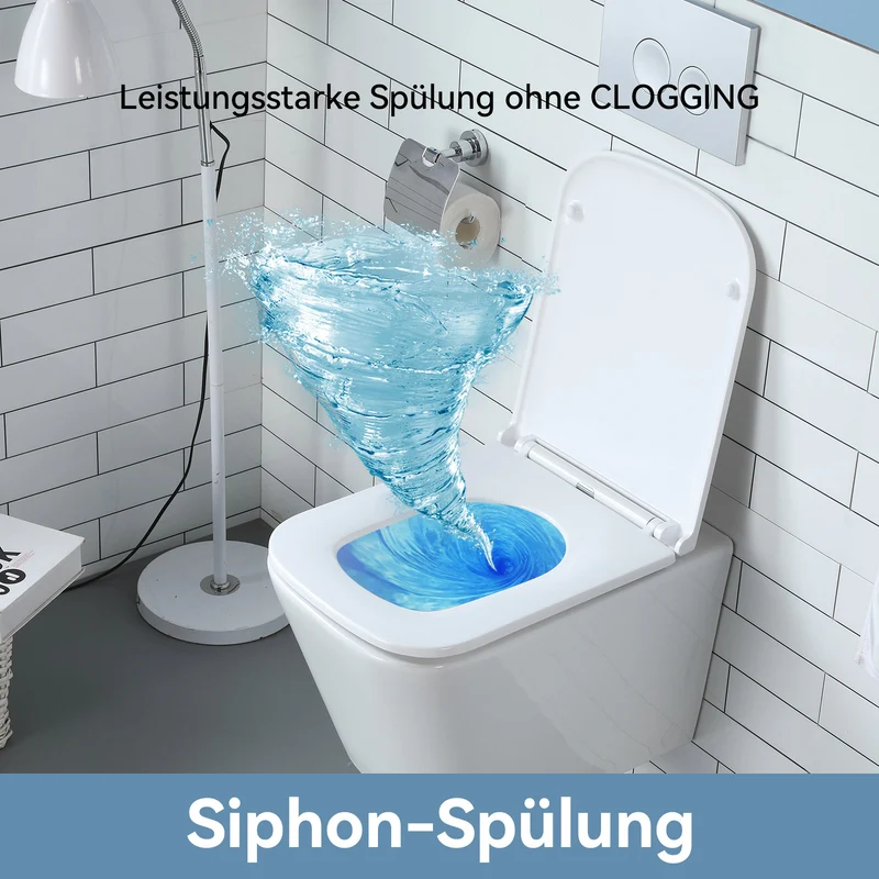 HOROW UG07S Spülrandloses Wand-WC