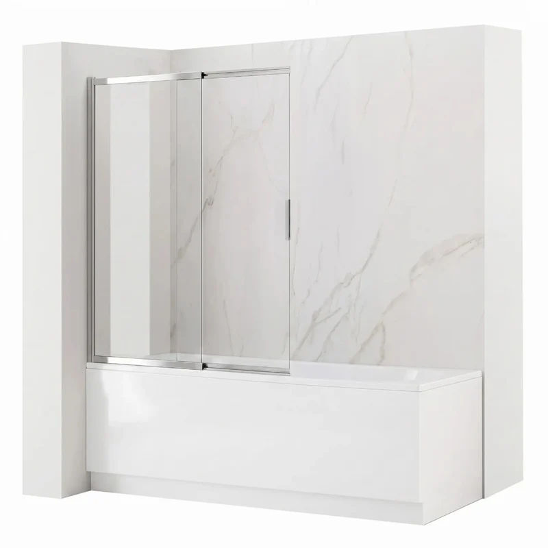 Duschwand Schiebetür Dario – Chrom 98,7 × 140 cm