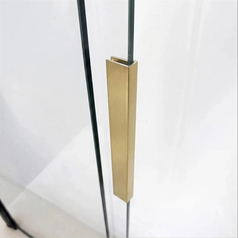 Duschwand Schiebetür Dario – Gold Matt 120 × 140 cm