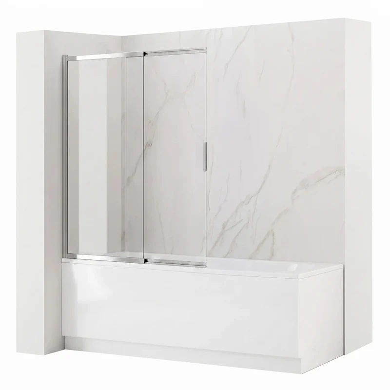 Duschwand Schiebetür Dario – Chrom 120 × 140 cm