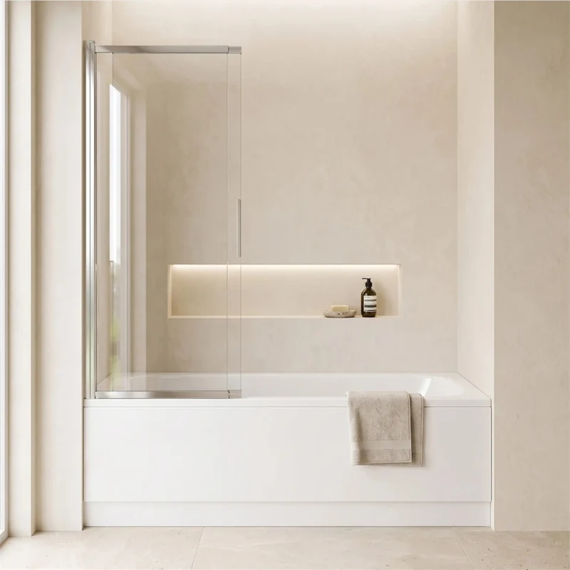 Duschwand Schiebetür Dario – Chrom 120 × 140 cm