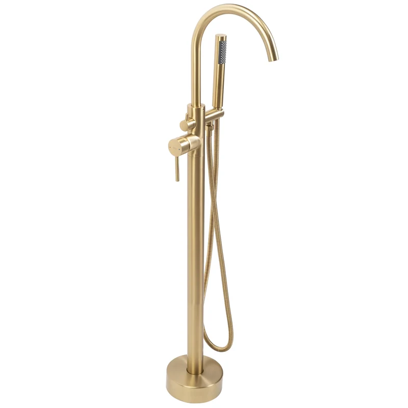 Freistehende Badewannenarmatur Lungo Gold Matt