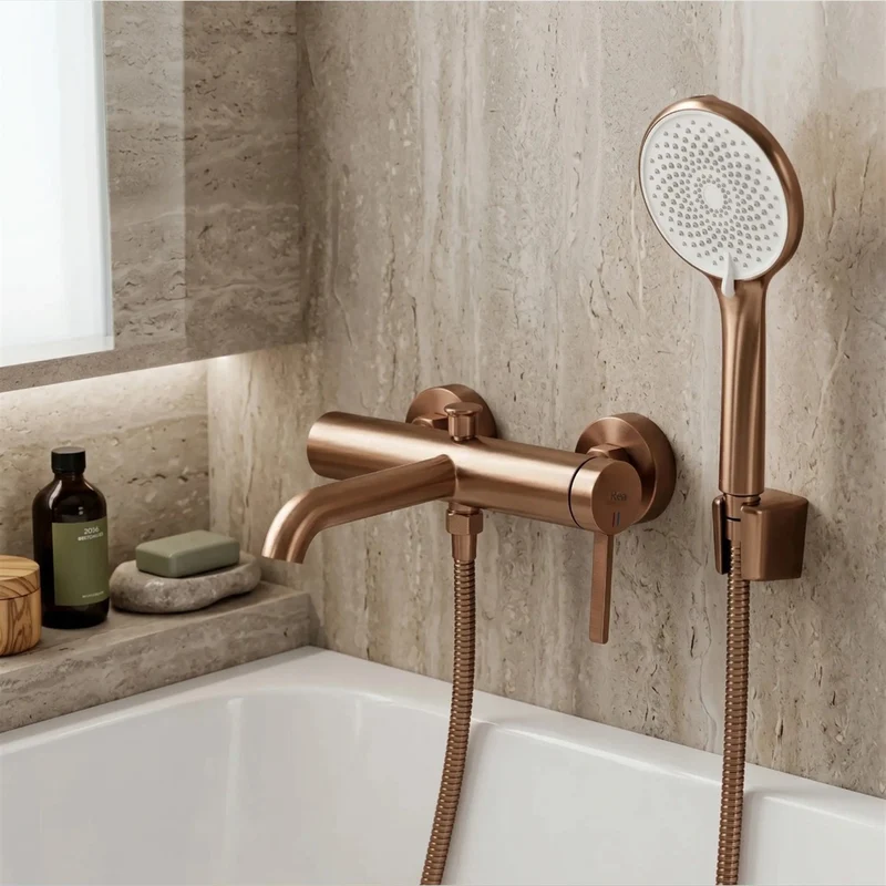 Badewannenarmatur Rivo Kupfer Matt