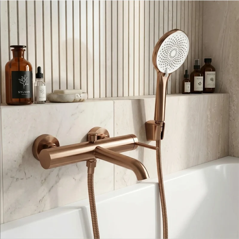 Badewannenarmatur Rivo Kupfer Matt
