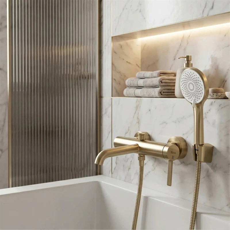 Badewannenarmatur Rivo Gold Matt