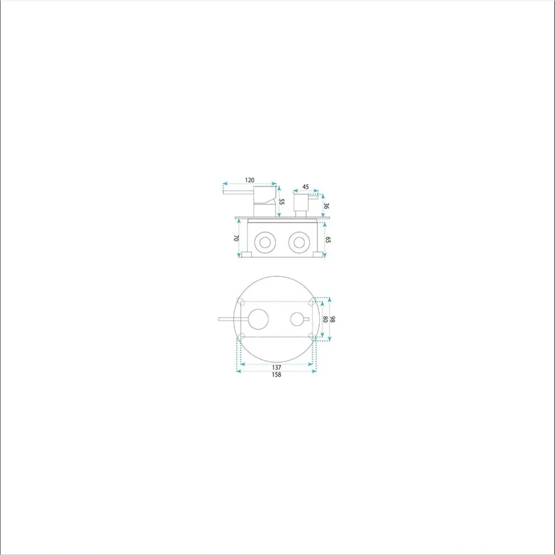 Unterputz-Duschset Lungo Diamond – Kupfer Matt