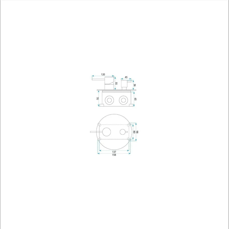 Unterputz-Duschset Lungo Diamond – Kupfer Matt