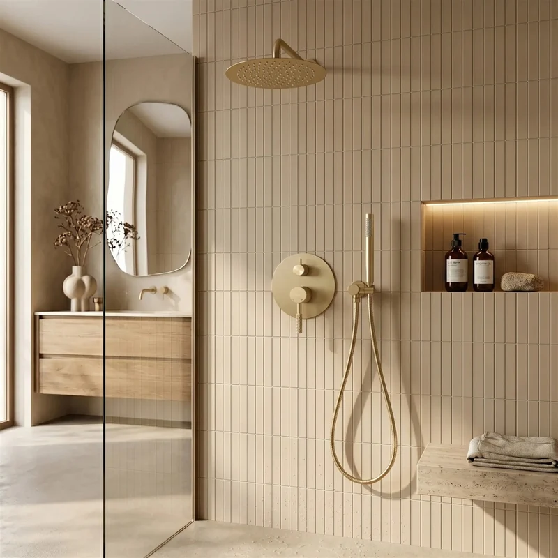 Unterputz-Duschset Venti – Gold Matt