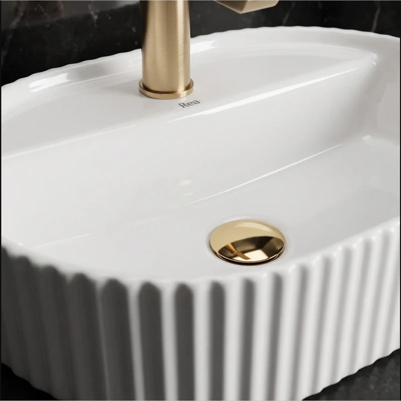 Aufsatzwaschbecken Marcela – Weiß 44,5 × 34 cm