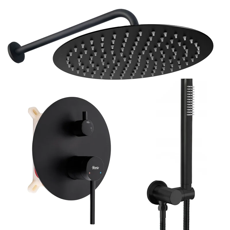 Dusche Unterputz Clif Schwarz