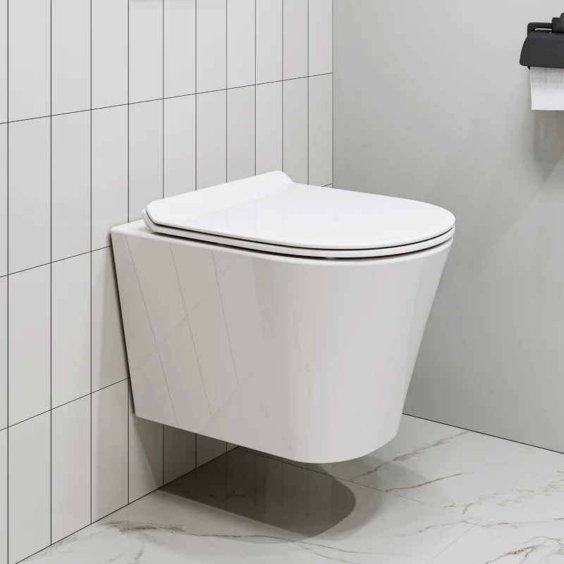 HOROW UG08R Wand-WC aus Keramik mit Soft-Close-Sitz & Nano-Beschichtung