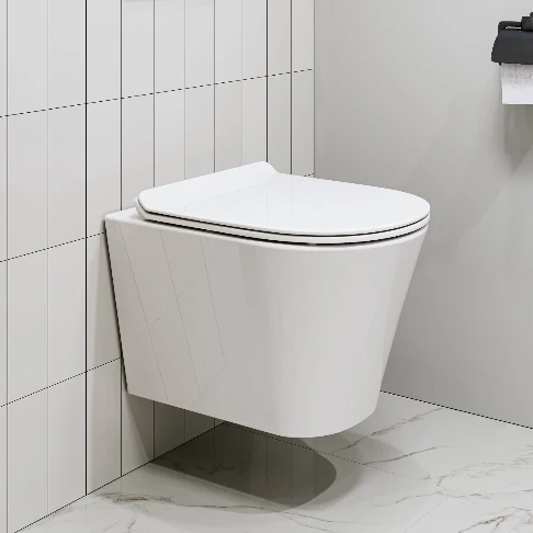 HOROW UG08R Wand-WC aus Keramik mit Soft-Close-Sitz & Nano-Beschichtung