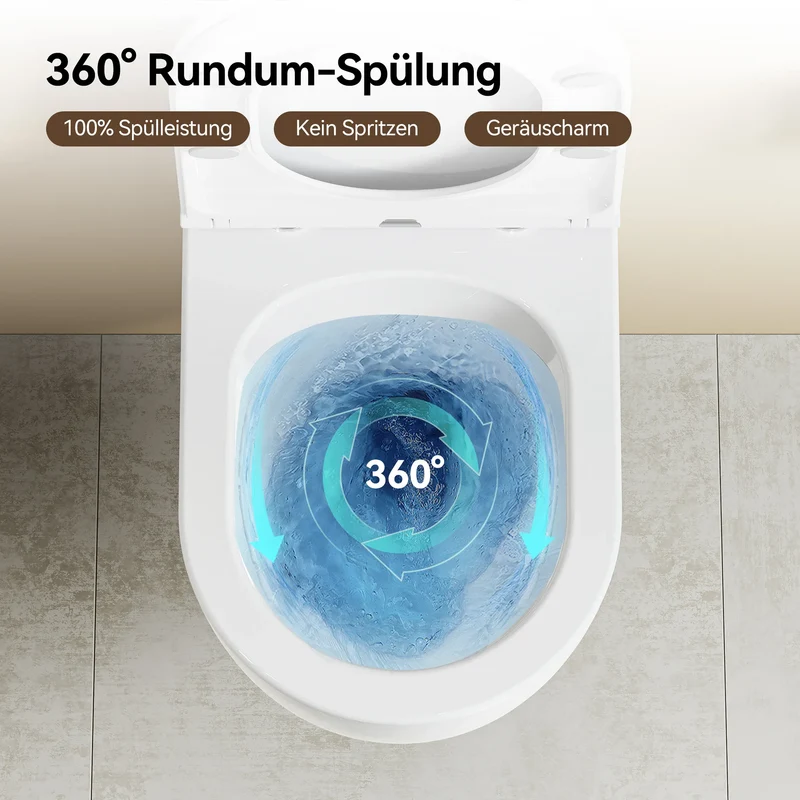 HOROW UG18R Spülrandloses Wand-WC aus Keramik mit Soft