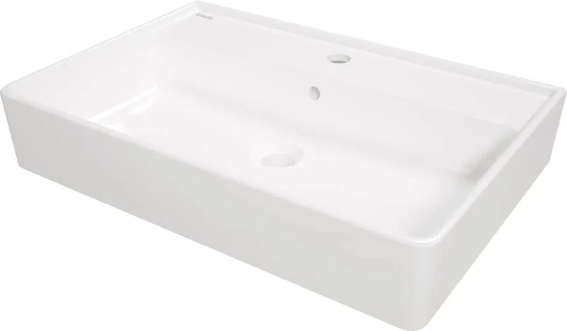 DEANTE Temisto Keramikwaschbecken zur Aufsatz- oder Wandmontage - 61 x 41 cm // Weiß // CDT-6U7S