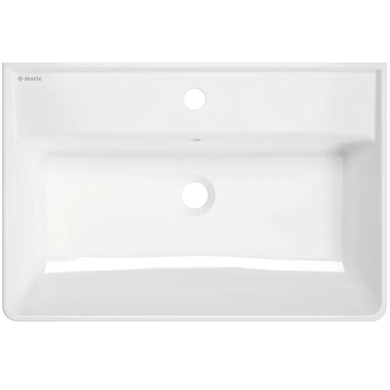 DEANTE Temisto Keramikwaschbecken zur Aufsatz- oder Wandmontage - 61 x 41 cm // Weiß // CDT-6U7S