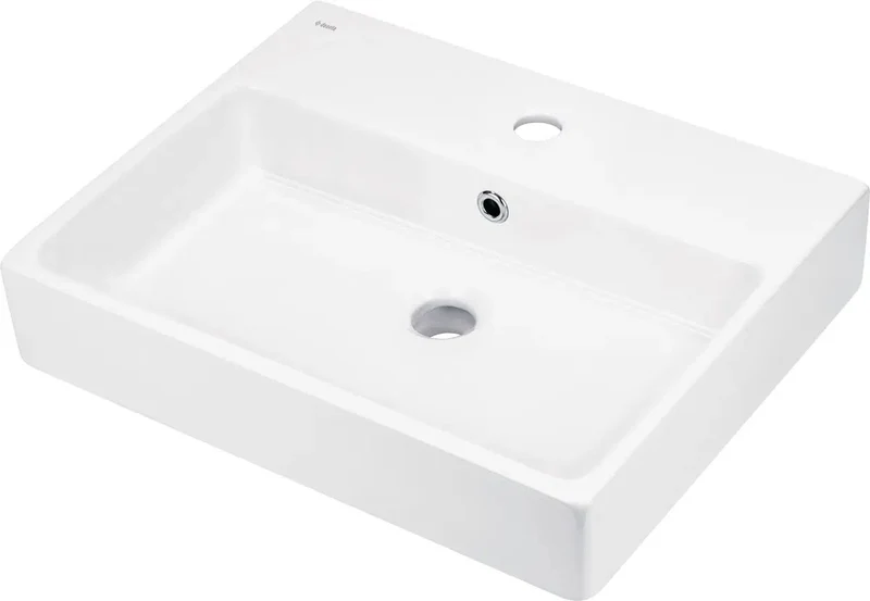 DEANTE Temisto Keramikwaschbecken zur Aufsatz- oder Wandmontage - 50 x 40 cm // Weiß // CDT-6U4S