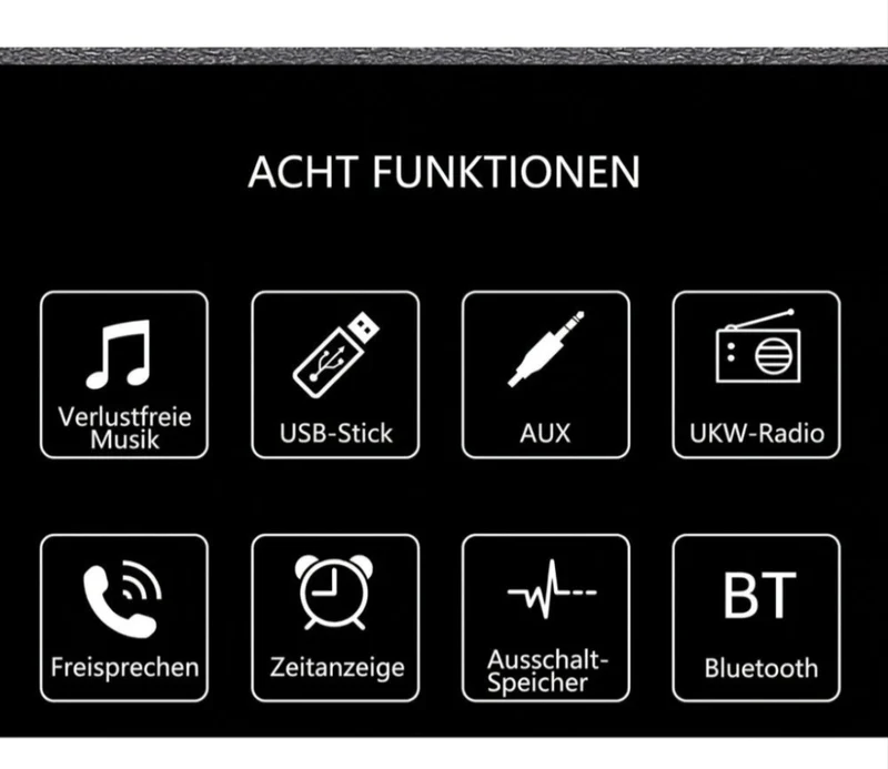 Autoradio Bluetooth Freisprechen Yountimer Oldtimer US Cars DIN 01