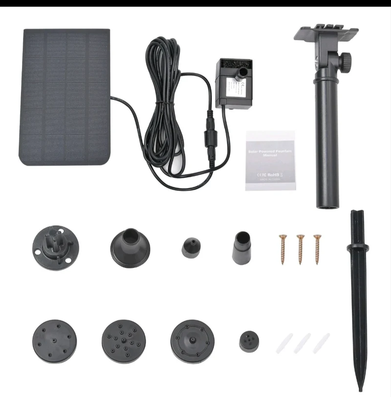 Solar Teichpumpe Brunnenpumpe Gartenpumpe 2.5Watt