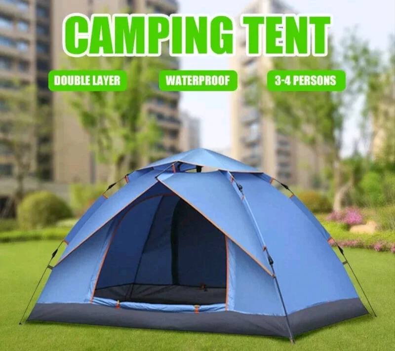 Campingzelt Pop Up Zelt Wurfzelt Wasserfest 3-4 Personen