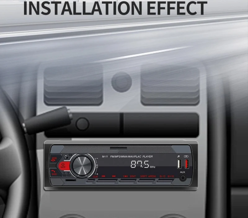 Autoradio Bluetooth Freisprechen Universal Din1 USB Aux SD