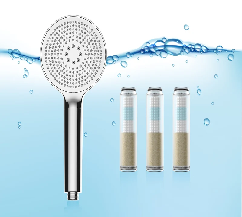 HOROW HS01 Rainpure Duschkopf mit Filter – 3 Strahlarten, 3 Kartuschen