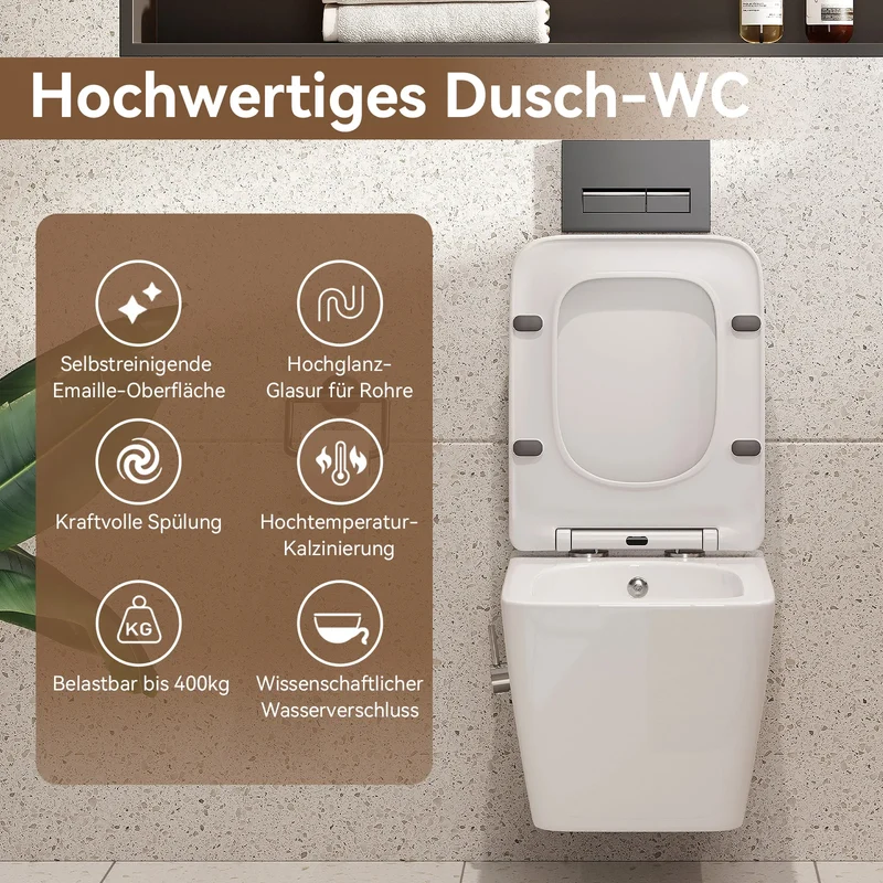 HOROW HB-L02U Wand Dusch-WC spülrandlos